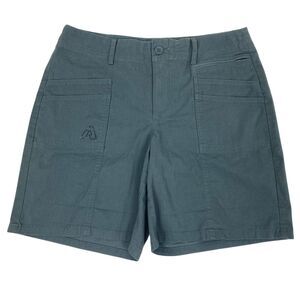 Eddie Bauer Womens Sz 6 Gray Bermuda Shorts Nylon Stretch Light Hiking Outdoors